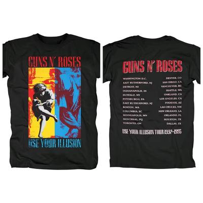 Guns N' Roses Use Your Illusion I Album Men's Short Sleeve T-Shirt with Don't Cry Music Graphic T-shirt
