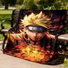 1 шт. Фланелевое плед-одеяло Naruto для улицы, мягкое, уютное, теплое, для всех сезонов, можно стирать в машине,