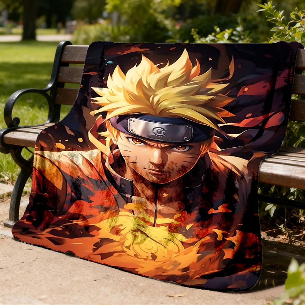 1 шт. Фланелевое плед-одеяло Naruto для улицы, мягкое, уютное, теплое, для всех сезонов, можно стирать в машине,