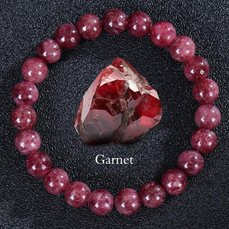 Apatite Sunstone Agate Crystal Elastic Bracelet