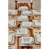 24 Piece Catalen Square Dinner Set For 6 People - Luxury Dining Set