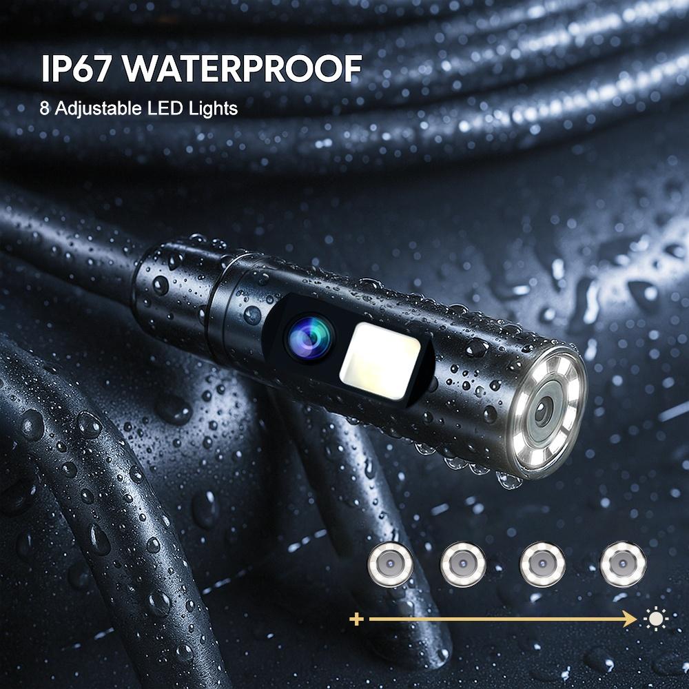 Промышленный бороскоп, длина кабеля 1/ 5/ 10 м, 8-мм HD цифровой бороскоп, подходит для ремонта автомобилей, ремонта трубопроводов и т. д.