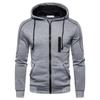Men's Spring and Autumn Hoodie Long Sleeve Zipper Hooded Pullover Sweatshirt Casual Sports Sweatshirt