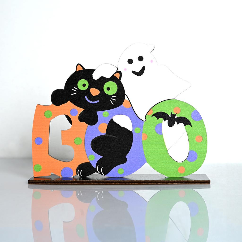 1 шт. Хэллоуин Сцена Украшение Хэллоуин Настольный Деревянный Орнамент Украшение для Вечеринки на Хэллоуин