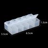 Rectangle Small 10 Grid Plastic Storage Box Packaging Transparent Tool Earring Jewelry Beads Bin Case Craft Organizer
