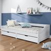 VidaXL Daybed with 2 Drawers IRUN White 90x200 Cm Solid Pine Wood 3185210