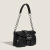 Fashion Simple Retro Round Chain Underarm Bag New Trend Baguette Crossbody Small Bag Commuter Bag Shoulder Bag