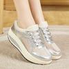 Women's Height Increase Gold Wedge Sneakers Summer Casual Thick Sole Loafers Girls Silver Minimalist Maternity Shoes