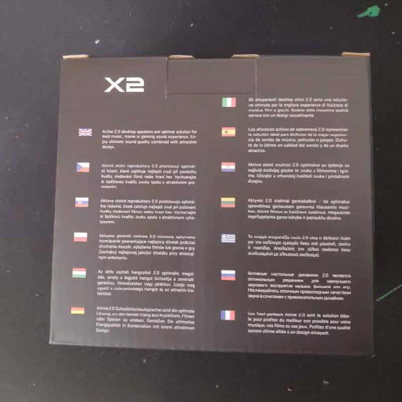 Трансграничный динамик X2 RGB: Цветная настольная игровая аудиосистема с питанием от USB.