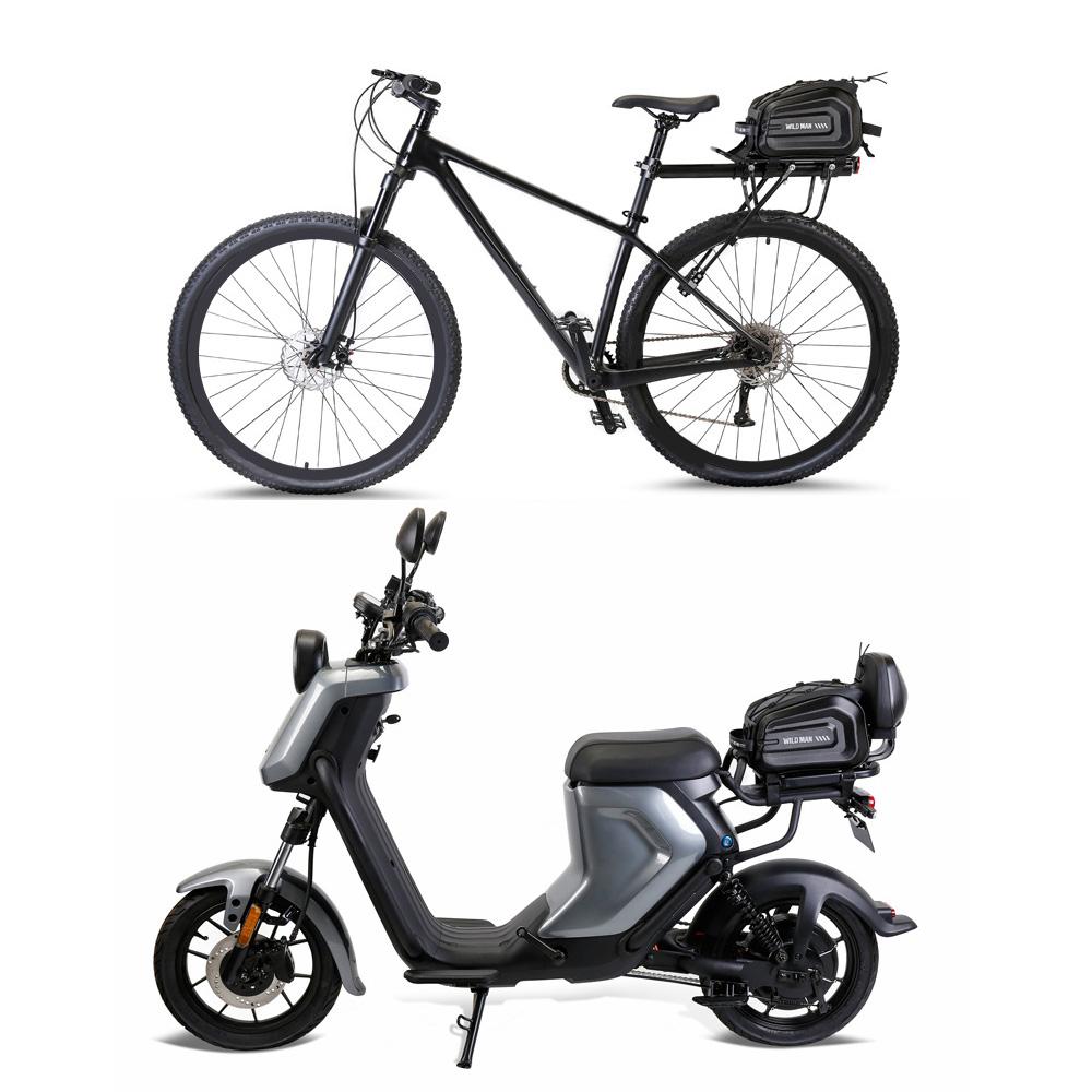 Велосипедная сумка Многоцелевой дизайн Сумка для горного велосипеда Сумка для аккумулятора электровелосипеда Задняя стойка для хранения велосипеда Багажник для велосипедов Сумка для электровелосипедов