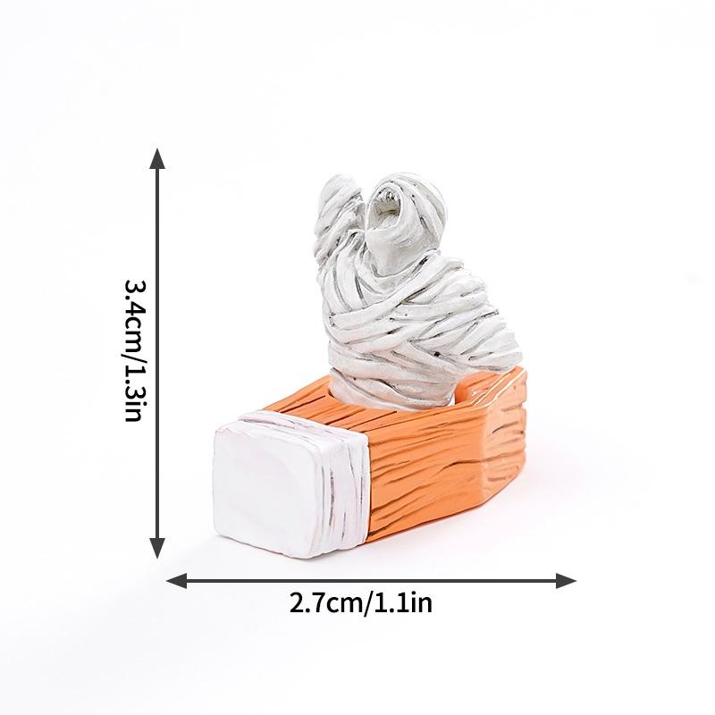 Хэллоуин Череп Орнамент Мумия Призрак Страшный Настольный Декор Хэллоуин Полимерные Миниатюры День Мертвых Детский Подарок Микро Ландшафт