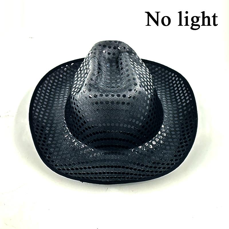 Wireless LED Western Cowboy Hat Light Up Cowboy Hat Disco Bride Pink Cowgirl Hat Concert NightClub Wedding Costumes Accessories