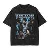 Anime Arcane Viktor Glorious Ovulation Graphic T Shirt Men Vintage Washed Cotton T-shirts Casual Oversized T-shirt Harajuku Tops