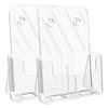 Plastic Brochure Holder Clear Flyer Display Stand Multifunction Filing Magazine Rack  Locker