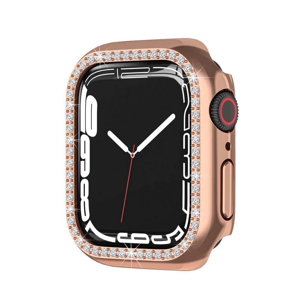 Роскошный защитный чехол-крышка с бриллиантами для Apple Watch Series 7 Gen 41/45 мм