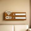 Деревянная табличка с паролем WiFi, перезаписываемая, настенная, индикатор беспроводной сети, для рукописного ввода, многоцелевая