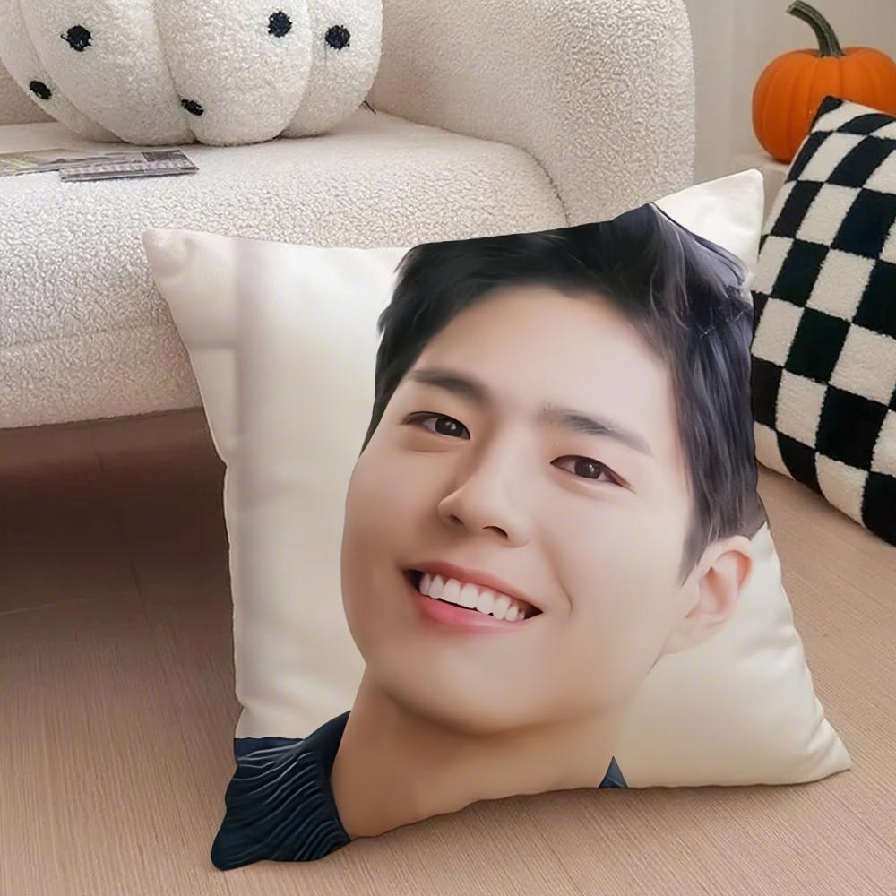 Charming Korean Handsome Actor PPark Bogum Cushion Cover Throw Pillow Cover Hidden Button Durable Polyester Chair Cushion