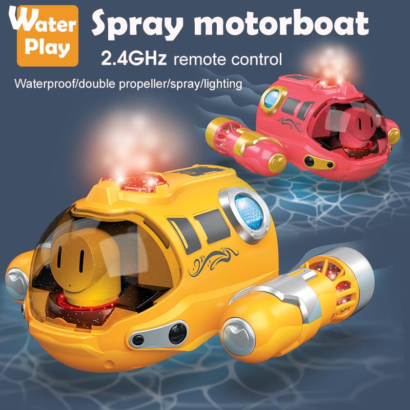 Spray Motorboat 2.4GHz RC Water Play Boats Swimming Pool Party Speedboat Remote Control Boat