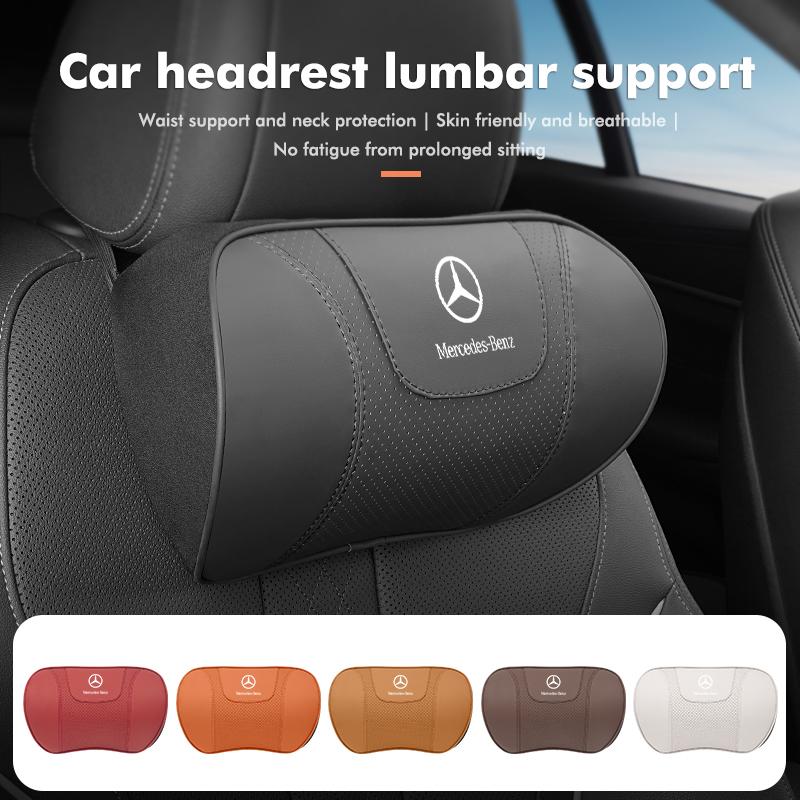 Car Head Pillow Memory Foam Headrest Waist Cushion Protector For Benz W202 W212 W126 W140 W168 W177 CLS GLE GLC GLS CLA c1