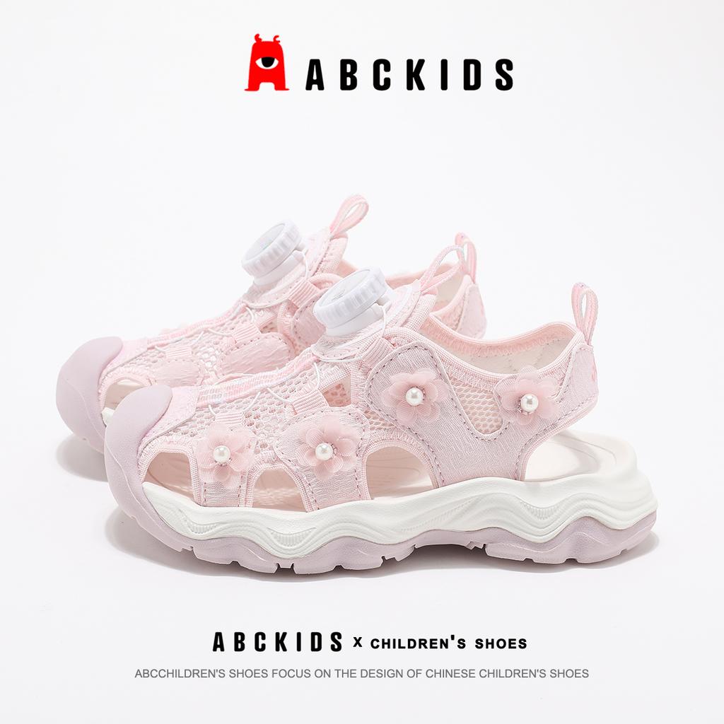 ABC Kids Girls' Sandals Fashion Breathable Soft Bottom Girls' Princess Beach Flower Shoes