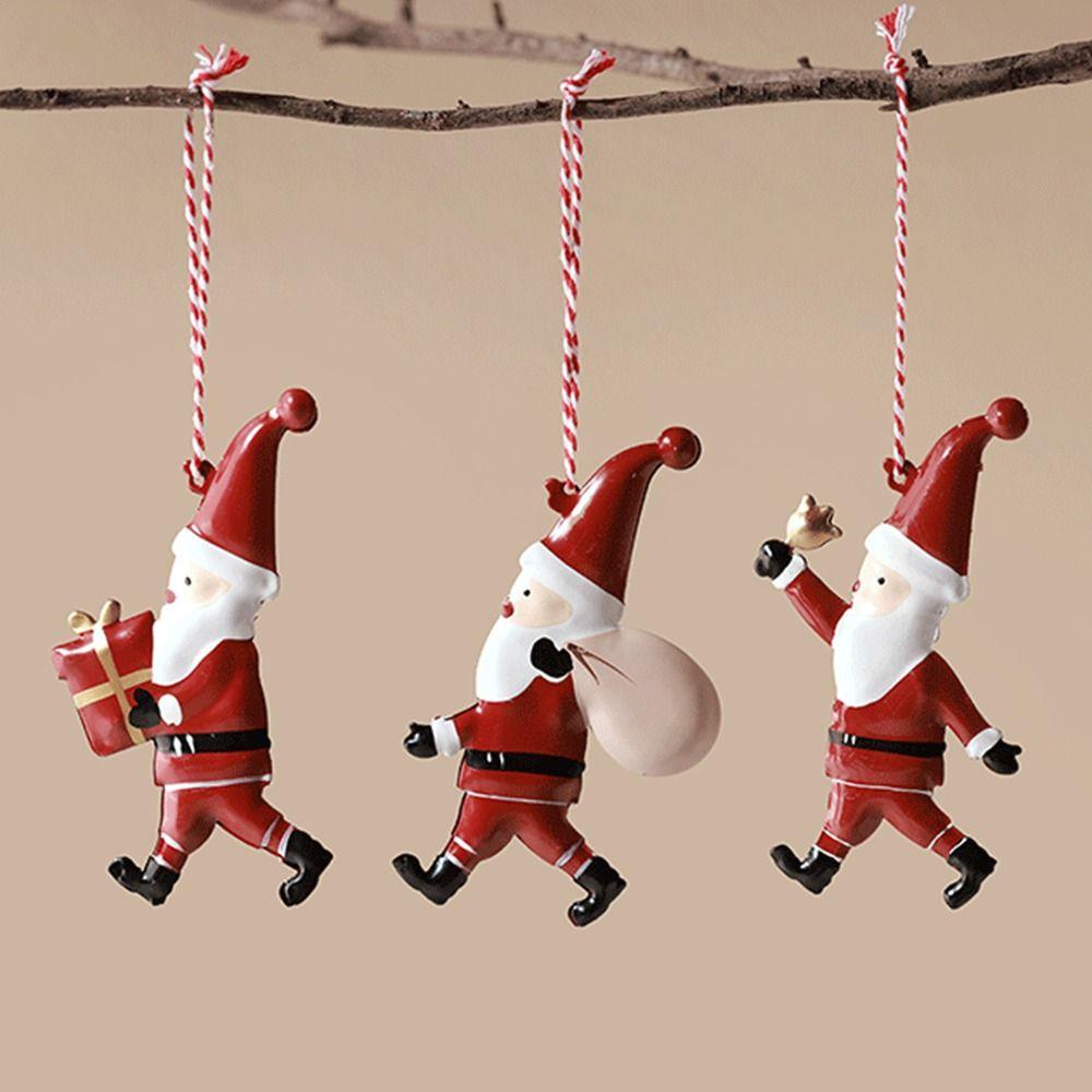 Двусторонние расписные рождественские подвески, скандинавский декор для рождественской елки, каплевидные украшения, фестиваль