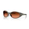 Oakley Temples Lettering Logo Embellishment Injection Molded Irregular Sunglasses Unisex Couple Bronze