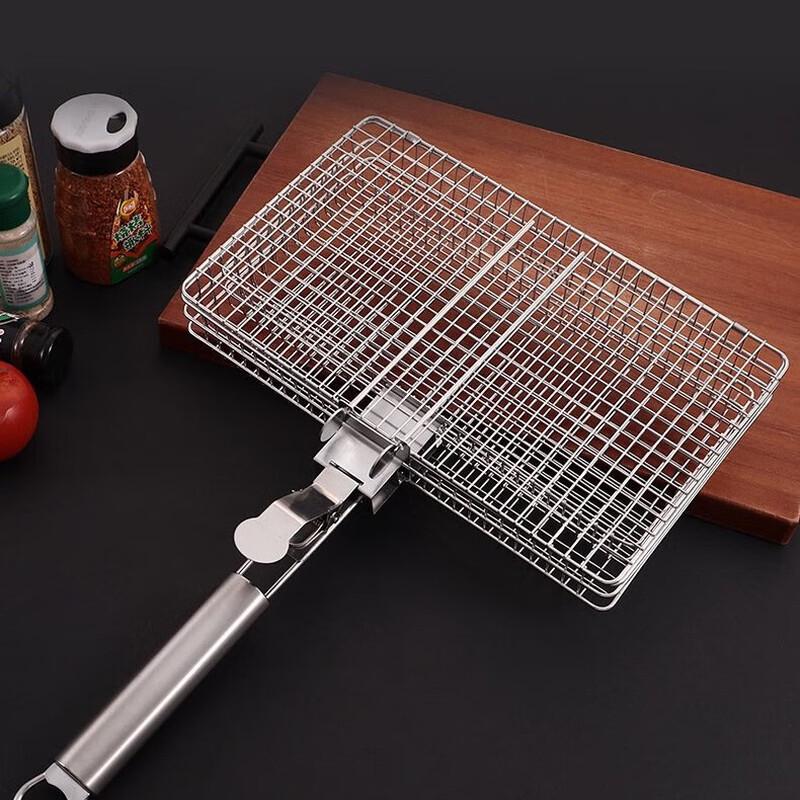 Stainless Steel BBQ Grill Basket with Detachable Handle