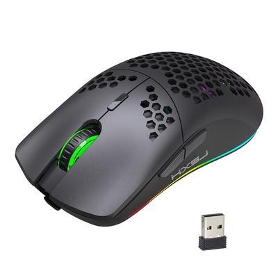 Беспроводная игровая мышь сотовой структуры, оптическая, RGB, 6 DPI, перезаряжаемая 750 мАч, совместимая с для игр и работы, легкая, дизайн, подсветка, кнопки,
