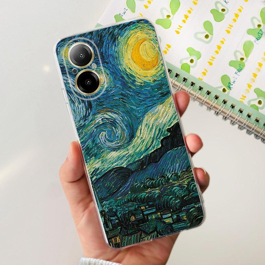 Мягкий ТПУ Бампер Чехлы Для Realme C67 4G RMX3890 Задняя Крышка Тонкий Прозрачный Силиконовый Чехол Для Телефона Женская Мода Рисунок Funda C 67 4G