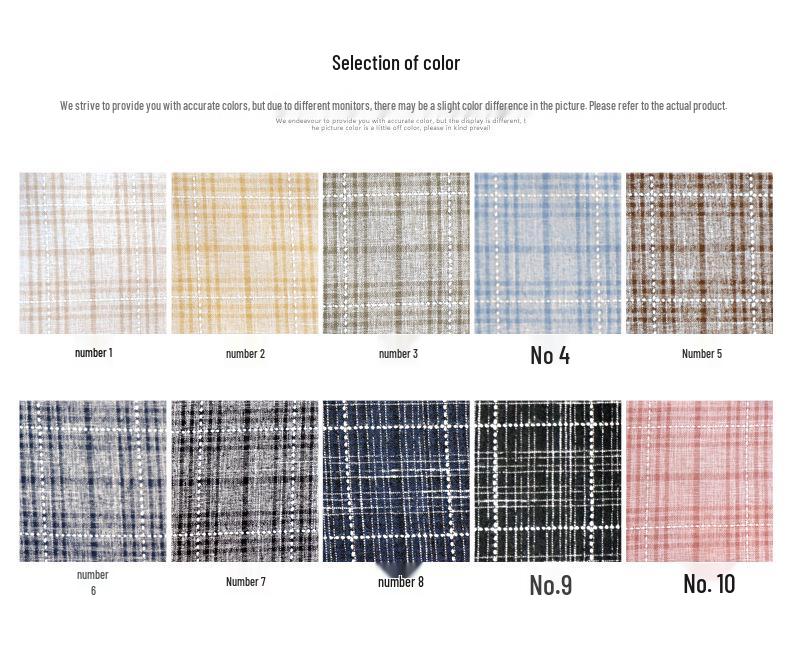 Plaid Yarn-Dyed Stretch Polyester Fabric for Women's Spring/Autumn Suits, Shirts, and Dresses.