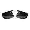 Для Honda Accord 9th 2008-2017 Car Reaview Mirror Cover Trim Horn Style Door Sedan Carbon Fiber Style Glossy Black