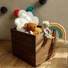 Cube de Rangement en Bois Marron Compatible Étagères KALLAX et EXPIDIT 33x37x33cm - CREATIVE DECO