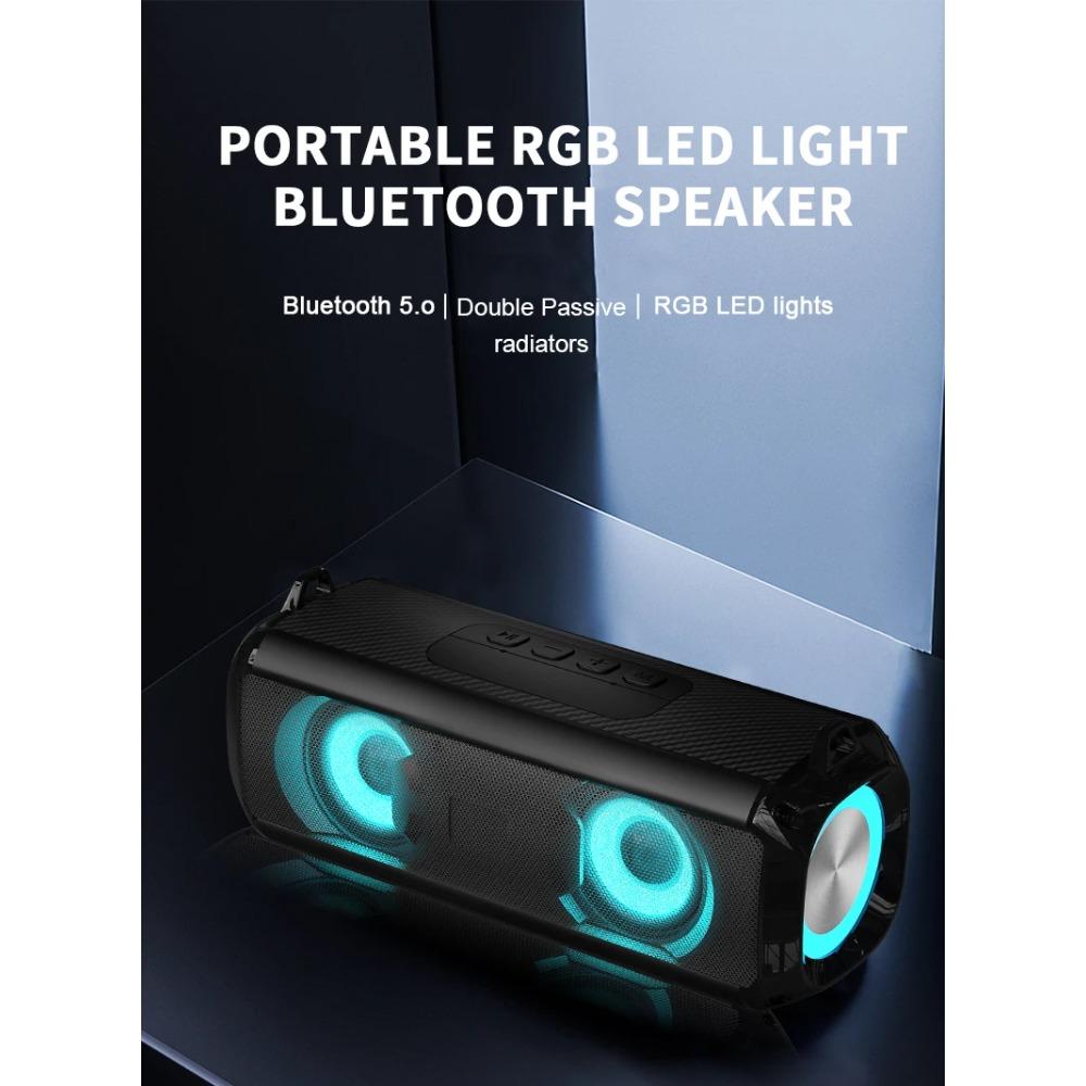 Популярная RGB LED Подсветка Динамик EBS-045 BT 5.0 Портативный Беспроводной Bluetooth Музыкальный Плеер Микрофон Поддержка TF Карты