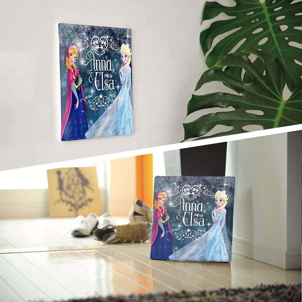 Disney Frozen Art Panel 57cm x 57cm L Size Made in Japan Poster Stylish Interior Decor Living Room Interior Design Anna Elsa Sisters Fabric Panel