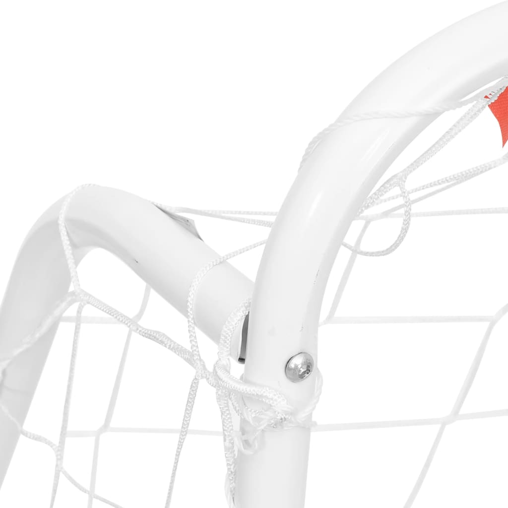 Football Goal with Net White 214 x 75 x 152 cm Steel & Polyester