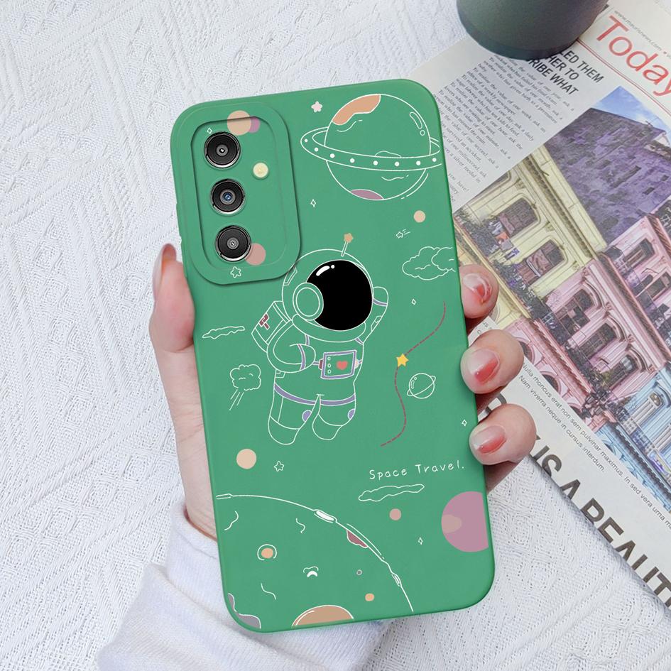 Милые чехлы с астронавтами для Samsung Galaxy A02 A03 A04 A12 A13 A14 A31 A51 A71 M54, квадратная жидкая силиконовая задняя крышка для Samsung Galaxy, бампер Fundas