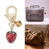 Handmade Keyring Charm Lovely Strawberry Pendant Keychain Anti-Lost Phone Chain Cellphones String Straps Accessory
