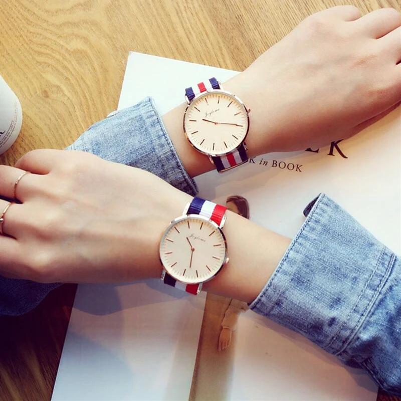 New Luxury Brand Women's Watches Ultra-thin Simple Nylon Strap Quartz Watches for Woman Fashion Casual Couples Watch Clock Gift