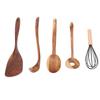Деревянный набор кухонных принадлежностей деревянная ложка для приготовления пищи лопатка венчик для яиц удобная ручка легко чистить B