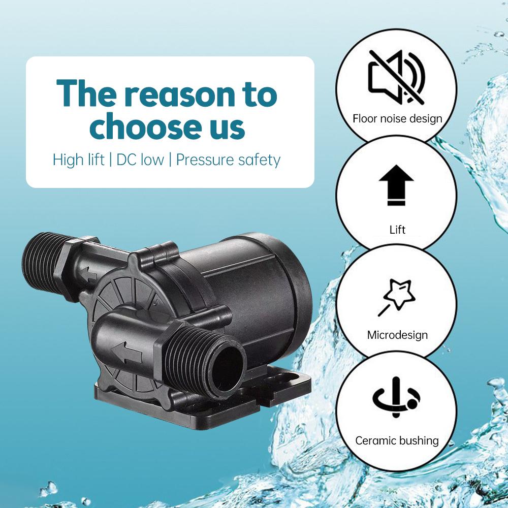 Погружной водяной насос постоянного тока 12 В 180 градусов малошумный мини-погружной насос 12 м подъемный бесщеточный двигатель