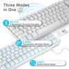 RK ROYAL KLUDGE RK96 96 Keys Hot Swapable Mechanical Wireless Bluetooth Mechanical Keyboard with Magnetic Wrist Blue Backlight 90% BT5.0/2.4G/USB-C
