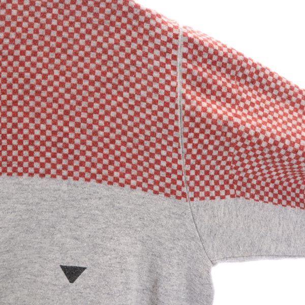 TOGA VIRILIS Long sleeve T-shirt 44 Gray x Red x Blue Men's Used