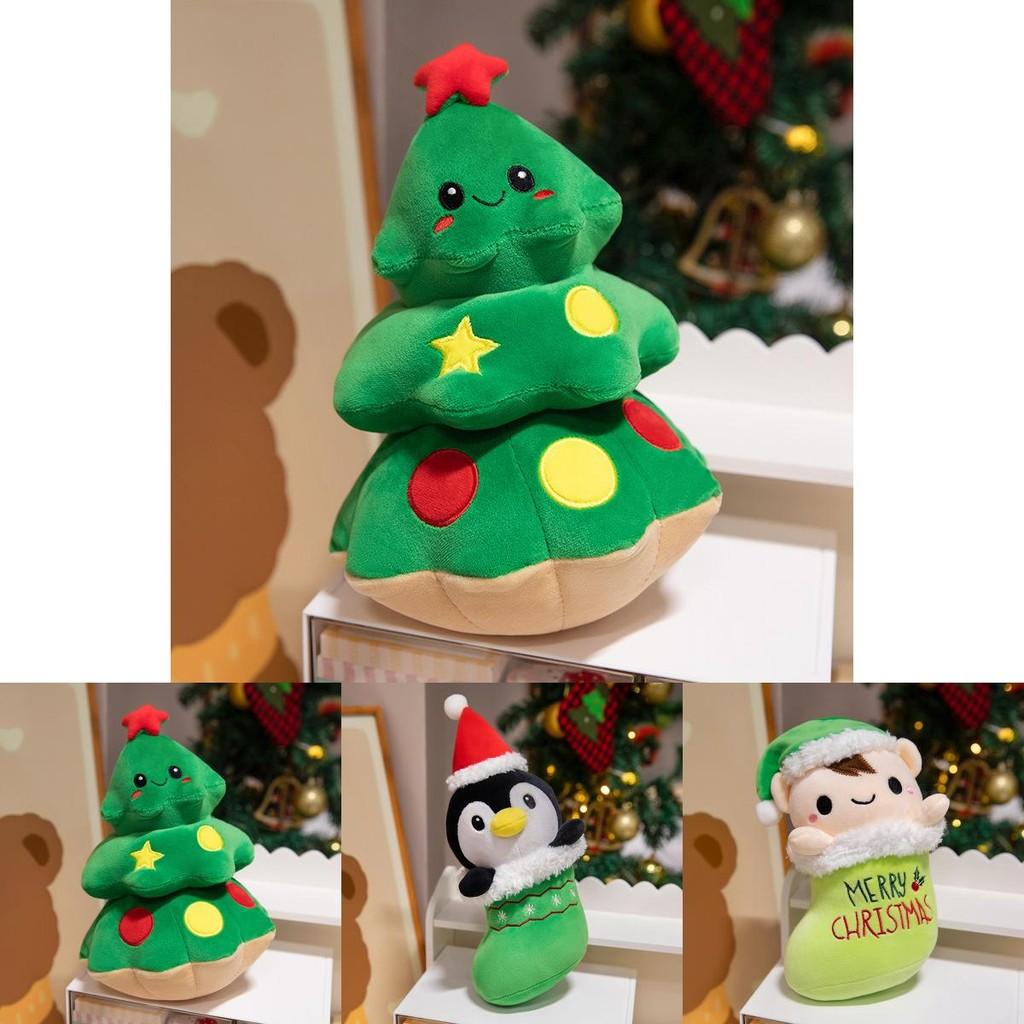 Очаровательная плюшевая кукла из рождественской серии с дизайном Санты, эльфа, пингвина и звезды