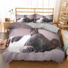 Bulldog Bedding Set Pet Puppy Dog Duvet Cover Cartoon Animal Printed Comforter Cover King Queen 2/3pcs Polyester Quilt Cover