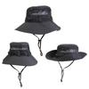Western Cowboy Style Outdoor Sun Hat, Foldable Polyester Wide Brim Fisherman Cap, Breathable Mesh Anti-UV Camping Travel Hat for Men & Women
