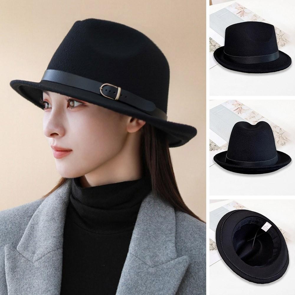 Short Brim Bucket Hats Felt Fabric Trilby Hat New Panama Hats Winter Season