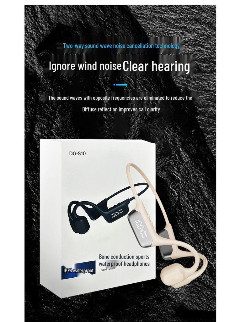 S10 Waterproof Bone Conduction Bluetooth Sports Earphones
