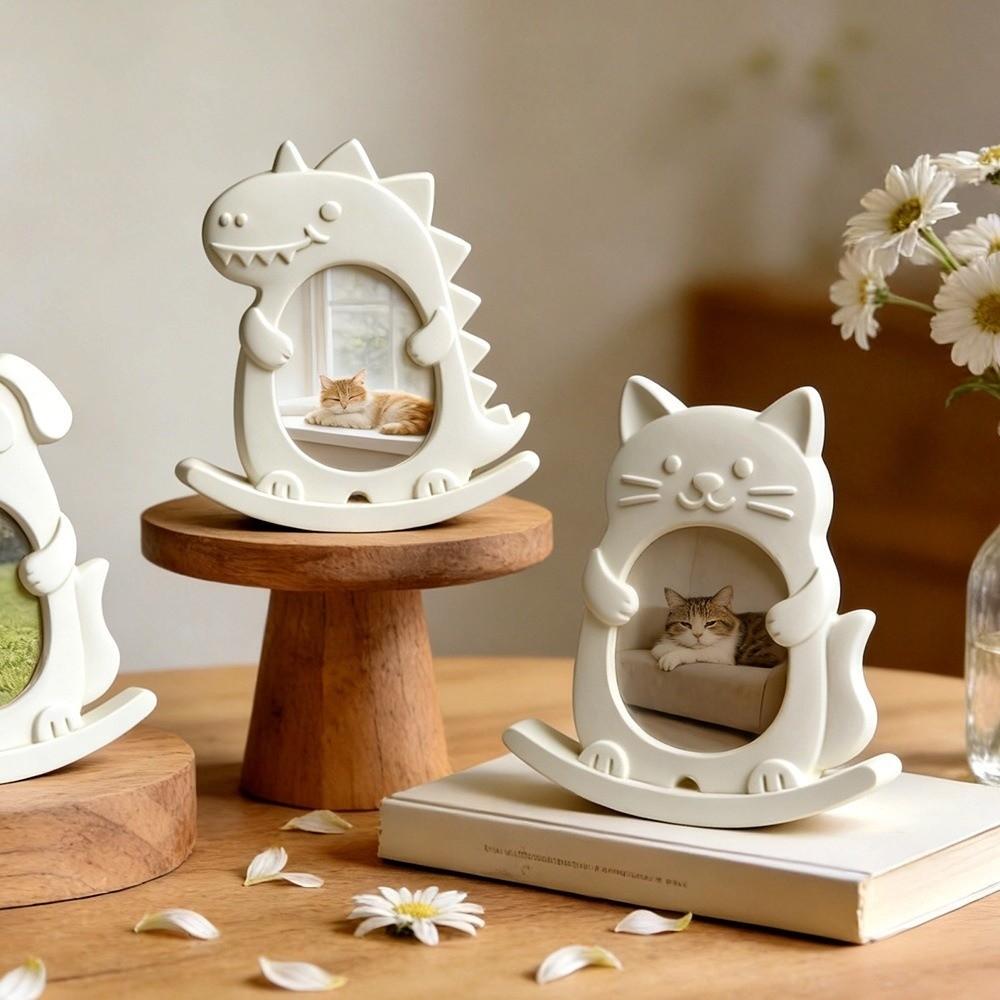 Animal Theme Seesaw Animal Photo Frame Mold Dog Cat Shape Silicone Mold Epoxy Mold Home Decoration