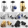 Bathroom Shower Straight-through Water Shut-Off Diverter Valve Shut-off Angle Valve Water Flow Control Valve Brass Junction