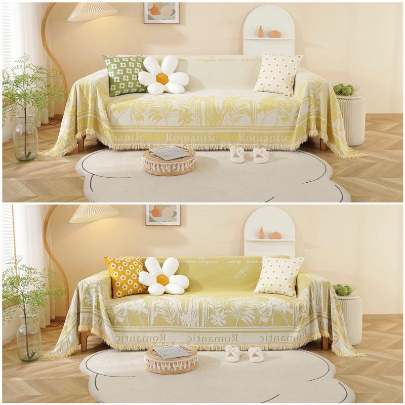 Modern Minimalist Rural Plant Sofa Towel Chenille Sofa Cover Four Seasons Universal All-Inclusive Full-Cover Sofa Cushion